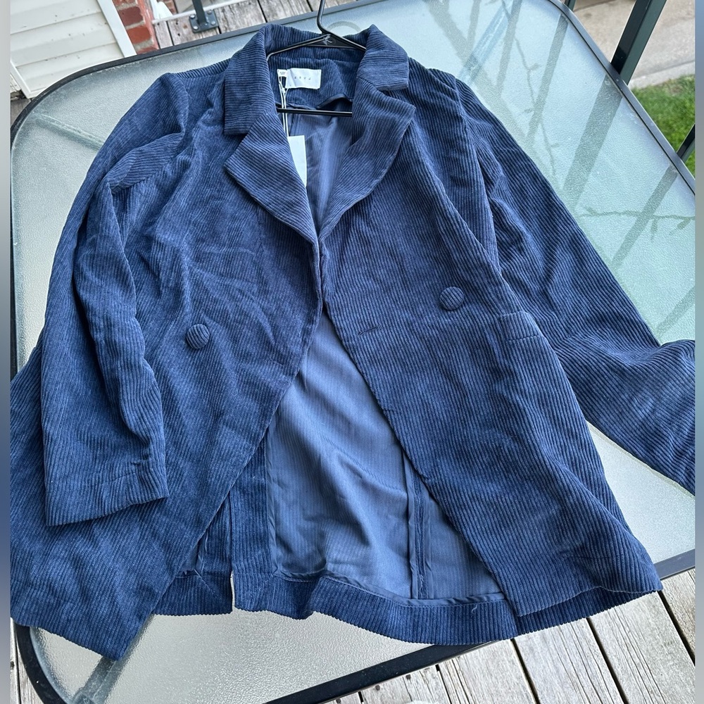 Navy Corduroy Blazer